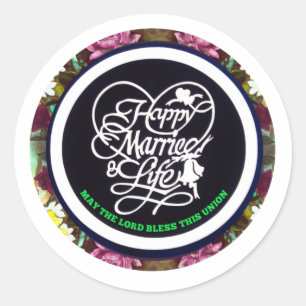 Happy huwelijksleven Sticker