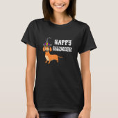 Happy Hweenie Happy Halloween Dachshund T-shirt (Voorkant)