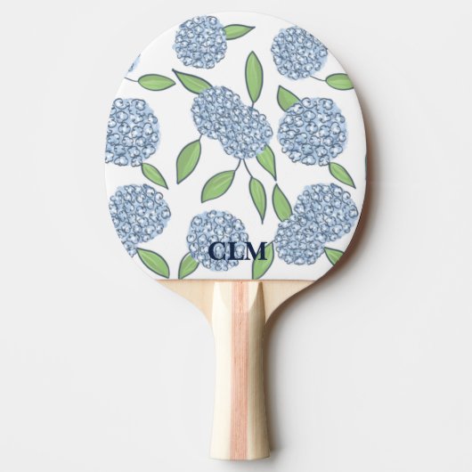 Happy Hydrangea Ping Pong Paddle Tafeltennisbatje (Voorkant)