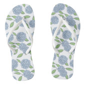 Happy Hydrangeas Iets Blauw Bruiloft Weekend Teenslippers (Voetbed)
