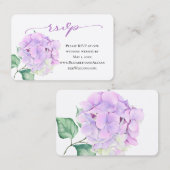 Happy Hygrangea Wedding Website RSVP Visitekaartje (Voorkant / Achterkant)