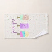 Happy Ice Cream glimlachend bars en popsicles Bad Handdoek (Handdoek)