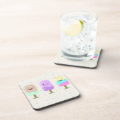 Happy Ice Cream glimlachend bars en popsicles Bier Onderzetter (Rechterzijde)