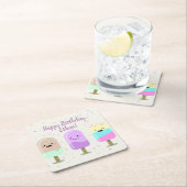 Happy Ice Cream glimlachend bars en popsicles Kartonnen Onderzetters (Insitu)