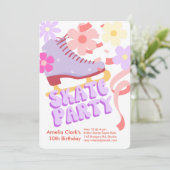 Happy Ice Schaats Party Kaart (Staand voorkant)