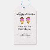 Happy Icecream add name website social media  Cadeaulabel (Achterkant)