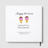Happy Icecream add name website social media Gastenboek (Achterkant)