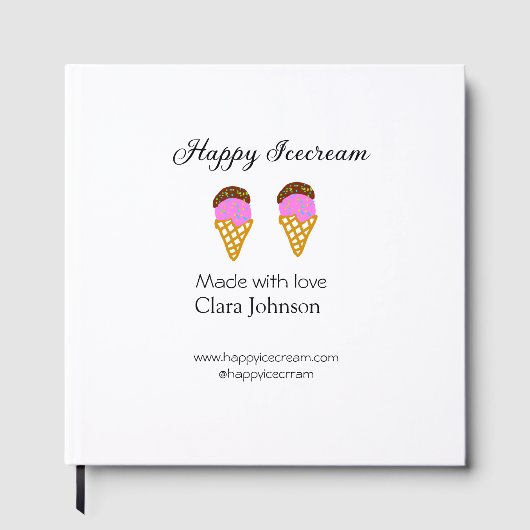 Happy Icecream add name website social media Gastenboek (Voorkant)
