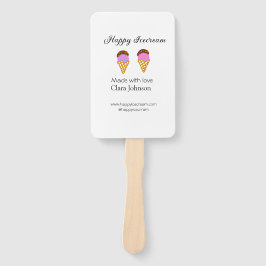 Happy Icecream add name website social media  Handwaaier