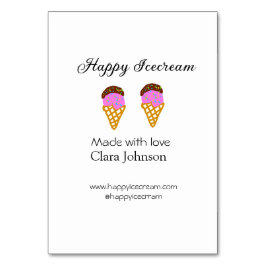 Happy Icecream add name website social media  Kaart