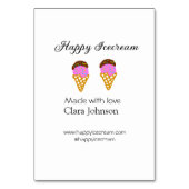 Happy Icecream add name website social media  Kaart (Achterkant)