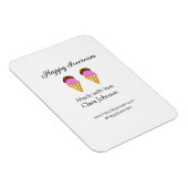 Happy Icecream add name website social media  Magneet (Rechterzijde)