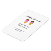 Happy Icecream add name website social media  Magneet (Linkerzijde)