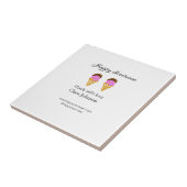 Happy Icecream add name website social media  Tegeltje (Zijkant)