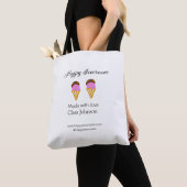 Happy Icecream add name website social media  Tote Bag (Dichtbij)