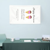 Happy Icecream voeg naam website social media toe Spandoek (Beurs)