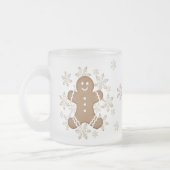 Happy Iced Gingerbread Man Frosted Snowflakes Mok (Links)