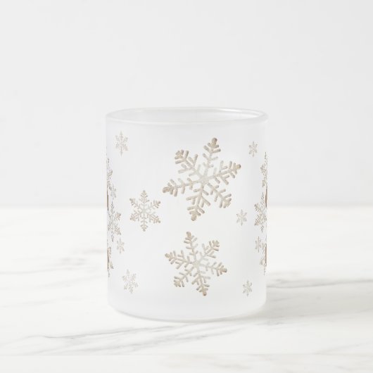 Happy Iced Gingerbread Man Frosted Snowflakes Mok (Center)