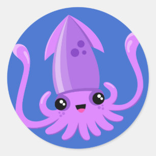 Happy Ika Ronde Sticker