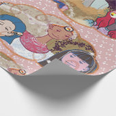 Happy Illustrated Gift Wrapping Paper Cadeaupapier (Hoek)