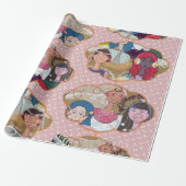 Happy Illustrated Gift Wrapping Paper Cadeaupapier (Uitgerold)