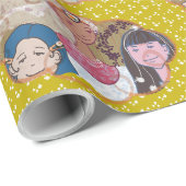 Happy Illustrated Gift Wrapping Paper Cadeaupapier (Rol Hoek)