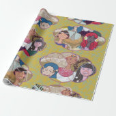 Happy Illustrated Gift Wrapping Paper Cadeaupapier (Uitgerold)