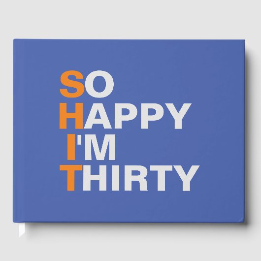 Happy I'm Thirty 30th verjaardagsfeestje gastenboe Gastenboek (Voorkant)
