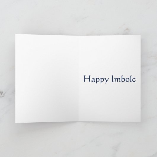 Happy Imbolc (bloesem van sleedoorn) Kaart (Binnen)