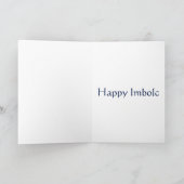 Happy Imbolc (bloesem van sleedoorn) Kaart (Binnen)