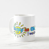 Happy in Okinawa - ik ben hier geboren - Mok (Voorkant links)