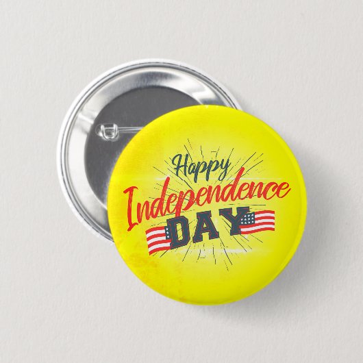 Happy Independence Day - 4 juli Gift Ronde Button 5,7 Cm (Voorkant /achterkant)
