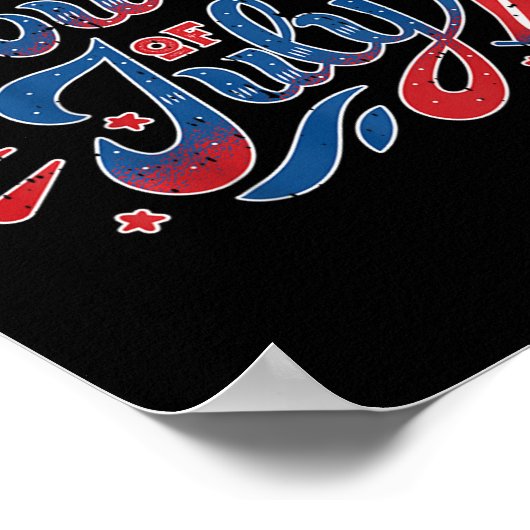 Happy Independence Day 4 juli Kinder peuter Poster (Hoek)