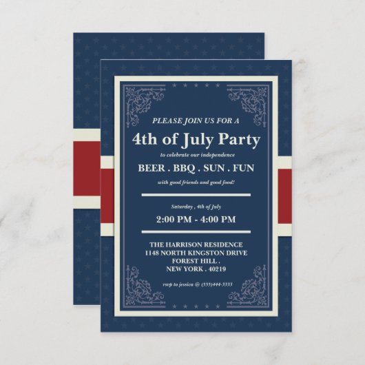 Happy Independence Day 4e juli Kaart (Voorkant / Achterkant)