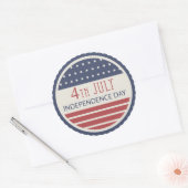 Happy Independence Day 4e juli Ronde Sticker (Envelop)