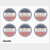 Happy Independence Day 4e juli Ronde Sticker (Vel)