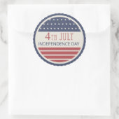 Happy Independence Day 4e juli Ronde Sticker (Tas)