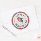 Happy Independence Day 4e juli Ronde Sticker (Envelop)