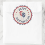 Happy Independence Day 4e juli Ronde Sticker (Tas)