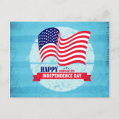 Happy Independence Day American Flag Illustration Briefkaart (Voorkant)