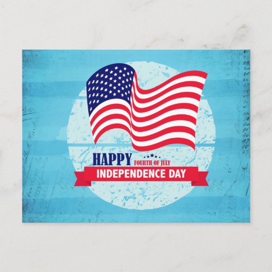 Happy Independence Day American Flag Illustration Briefkaart (Voorkant)