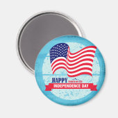 Happy Independence Day American Flag Illustration Magneet (Voorkant / Achterkant)