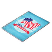 Happy Independence Day American Flag Illustration Notitieboek (Linkerzijde)