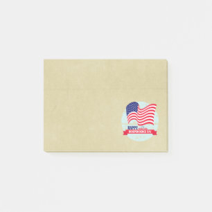 Happy Independence Day American Flag Illustration Post-it® Notes