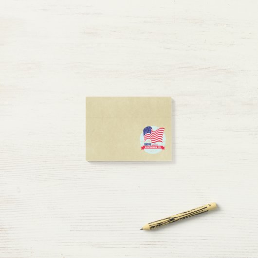 Happy Independence Day American Flag Illustration Post-it® Notes (Op bureau)