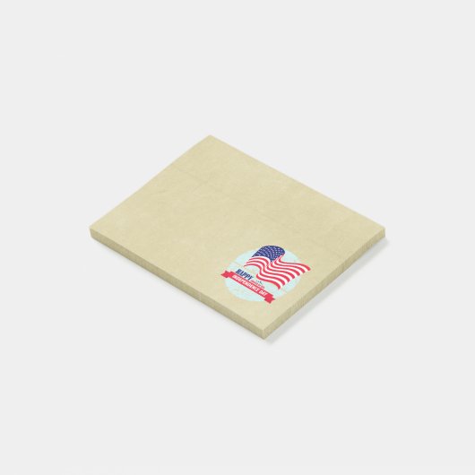 Happy Independence Day American Flag Illustration Post-it® Notes (Schuin)