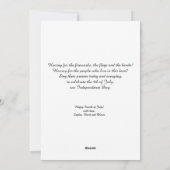 Happy Independence Day Amerika Feestdagenkaart (Achterkant)