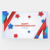 Happy Independence Day Amerikaans Patriottisch Spandoek (Horizontaal)