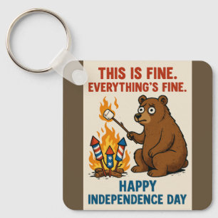 Happy Independence Day Beer Sleutelhanger