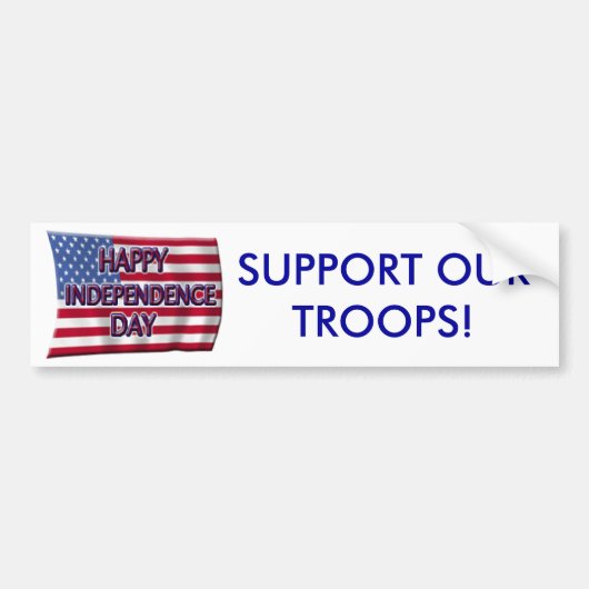Happy Independence Day Bumpersticker (Voorkant)